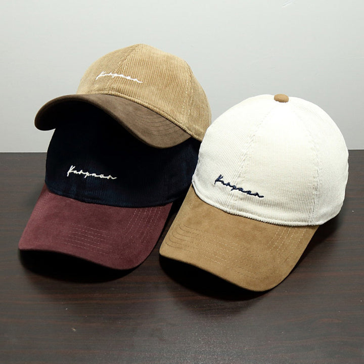 Herre Strukturert Corduroy Baseball Caps Skanto
