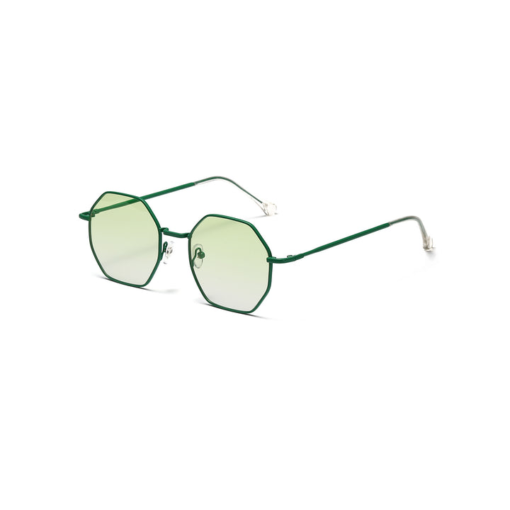 Dame oktagonal solbrille med elegante metallaksenter Skanto