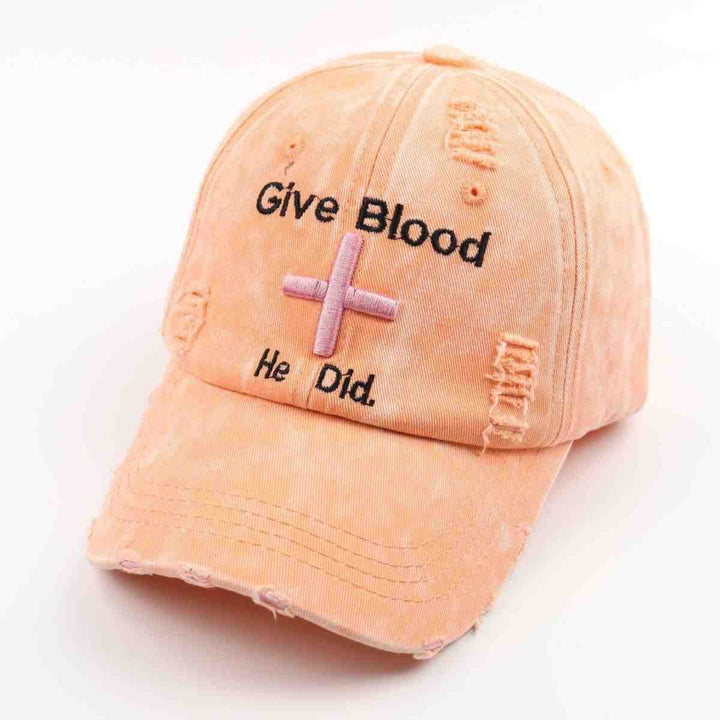 Kvinne Slitt Grafisk Baseball Caps med Inspirerende Meldning Skanto