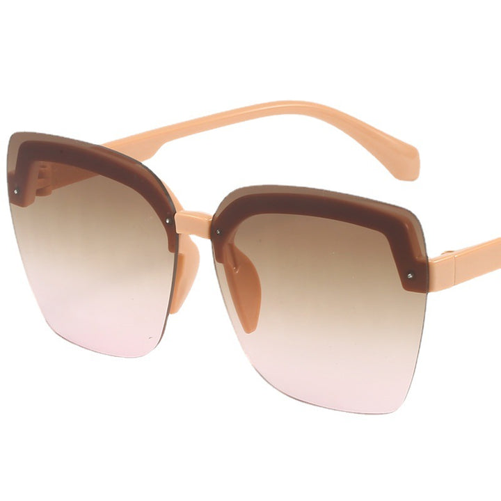 Dame moteriktig Shield-solbrille med moderne, kvadratisk design Skanto