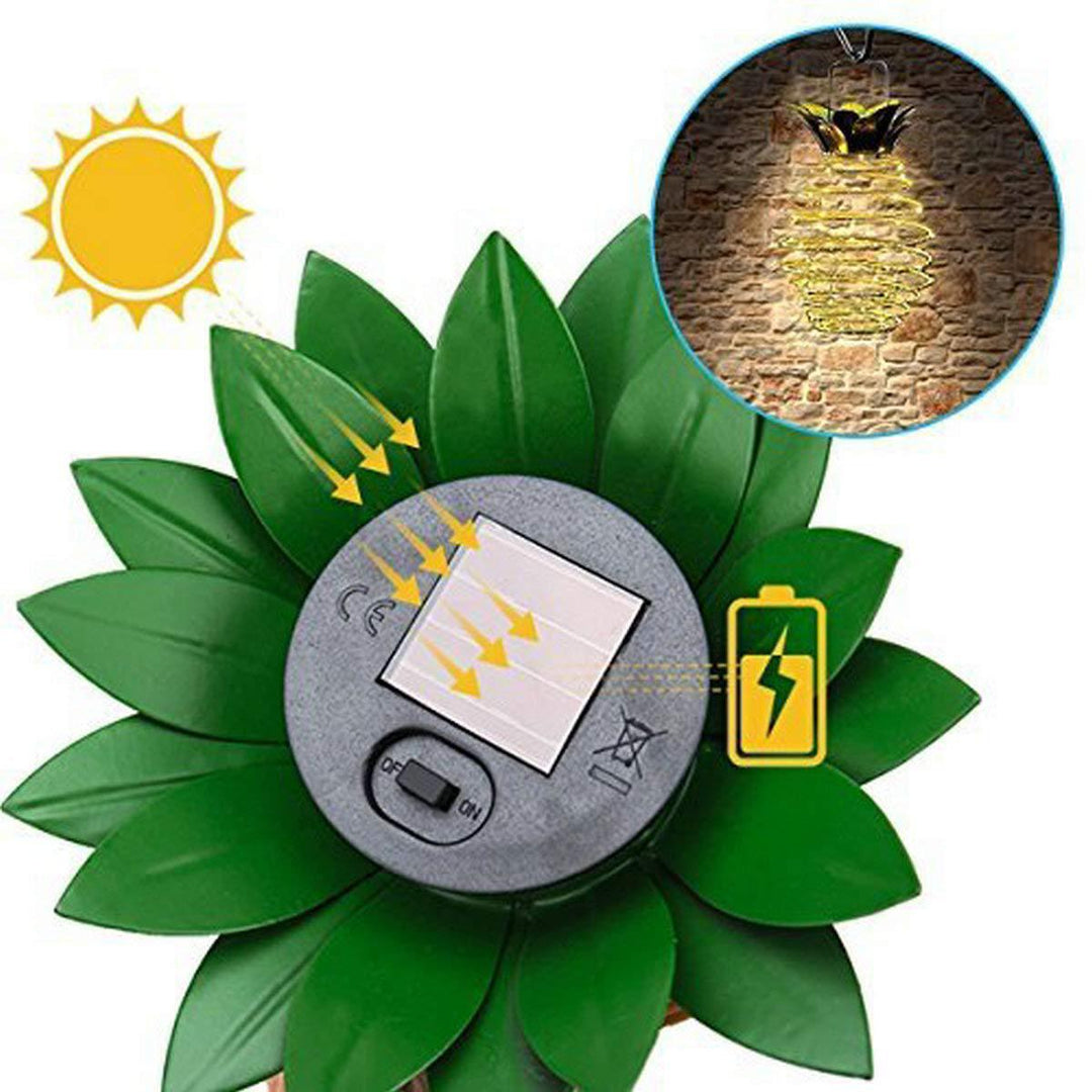 Spiral Hengende Solar LED Lantern Med Lotus Kåpe Og Bæregrep Skanto