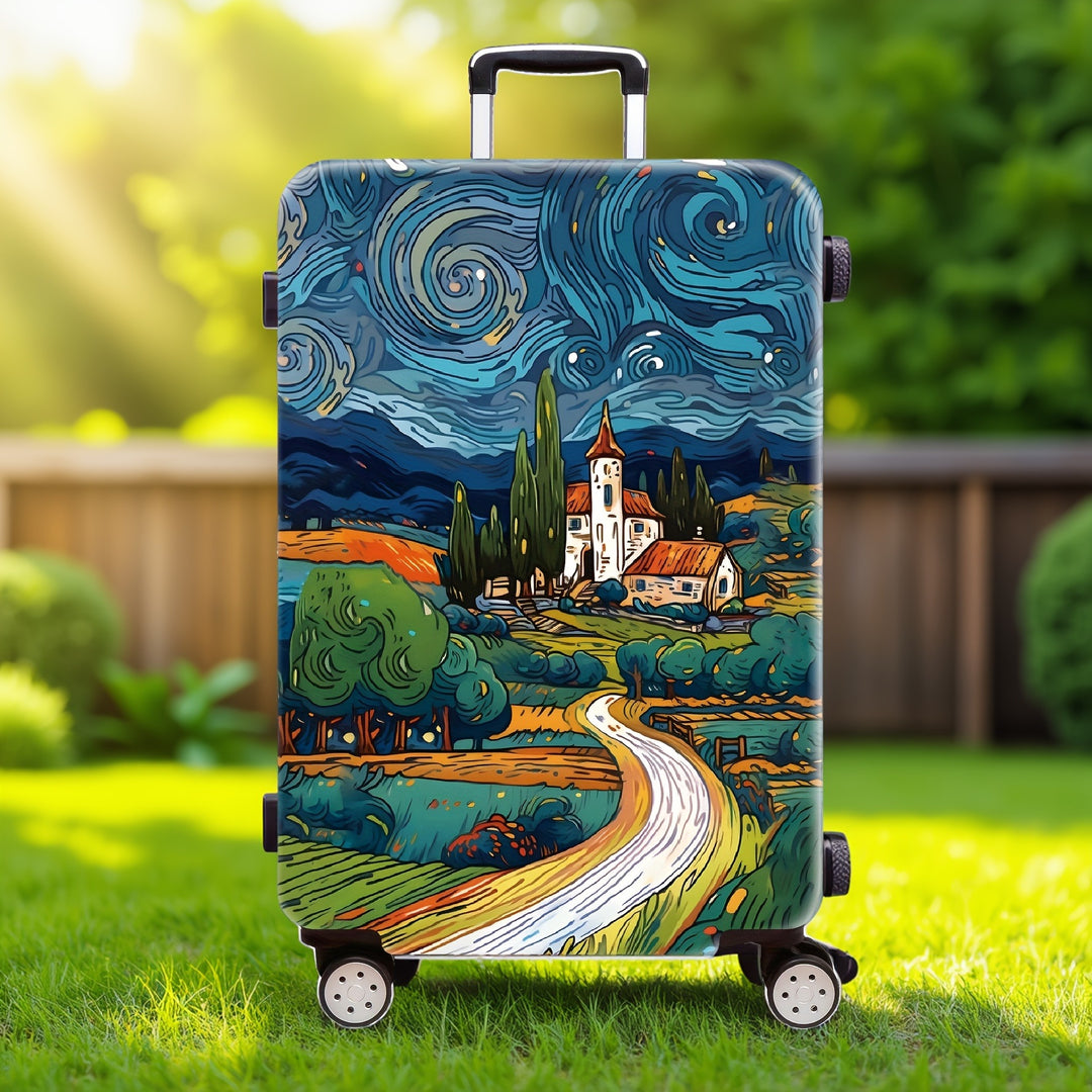Dame Hardt skall reisebagasje med kreativ kunstgrafikk Skanto
