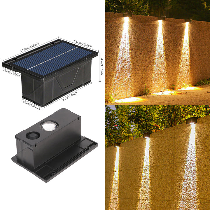 Utendørs Solenergi RGB Veggmonterte Akent Lys Med Dobbel Stråle Vanntett Design Skanto