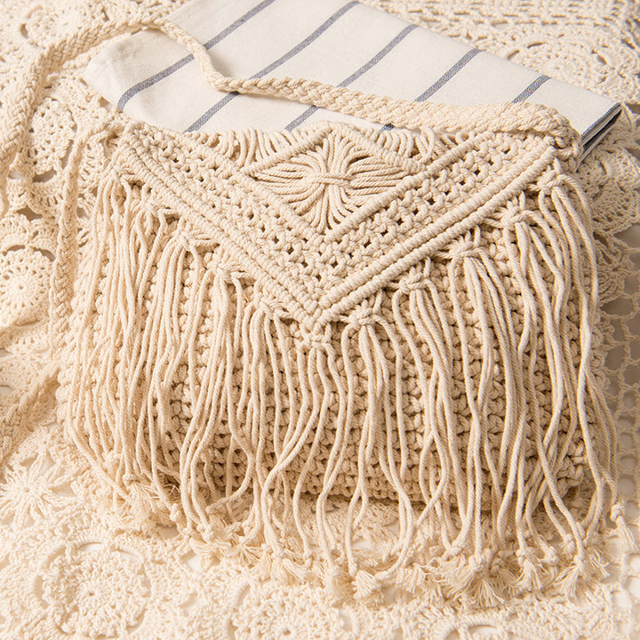Hand-knotted Macrame Crossbody Bag Skanto