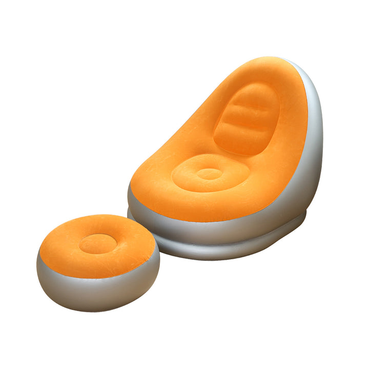 Kvinne oppblåsbar komfortsofa med ergonomisk ryggstøtte Skanto
