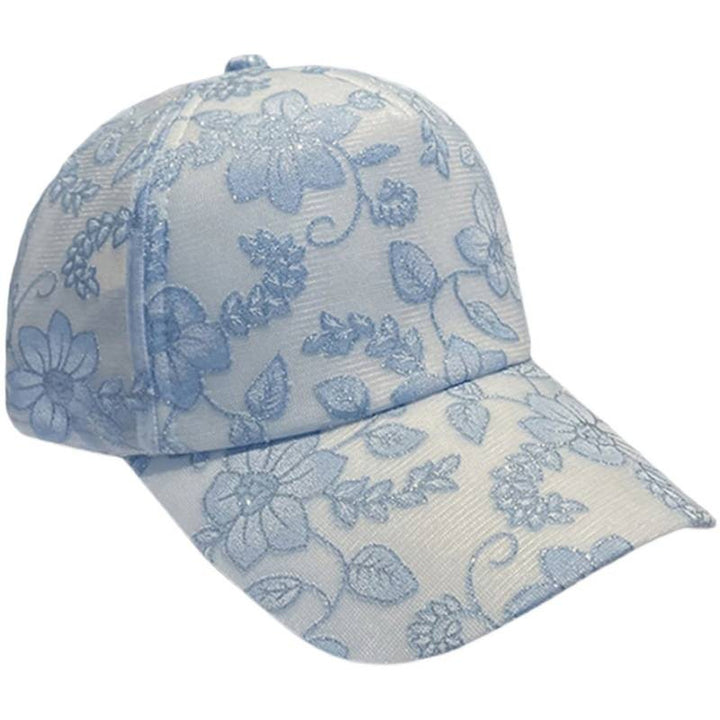Kvinnens blomsterbroderte baseballcap Skanto