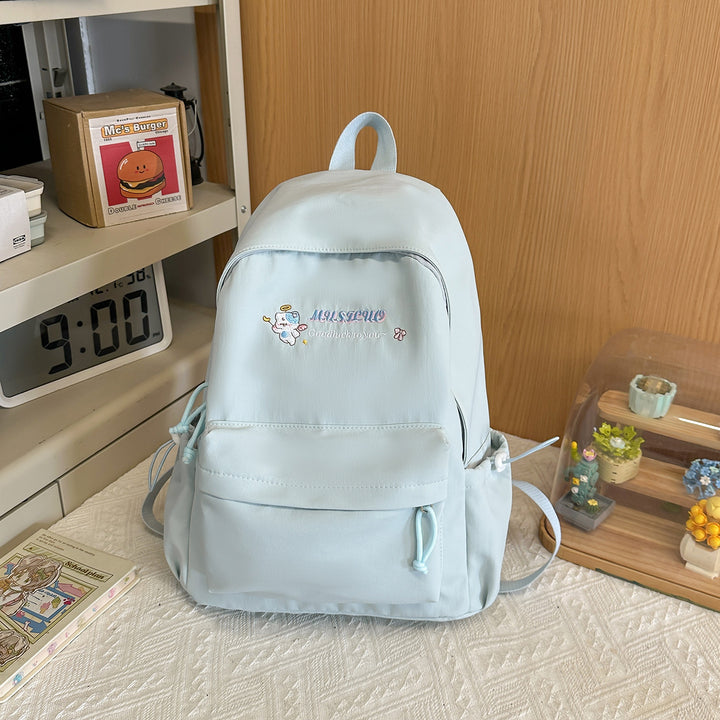 Kassual Lett Brodert Skole Rygsekk