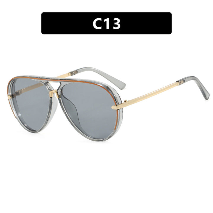 Women's Fashionable Pilot Sunglasses with Elegant Metal Accents Skanto