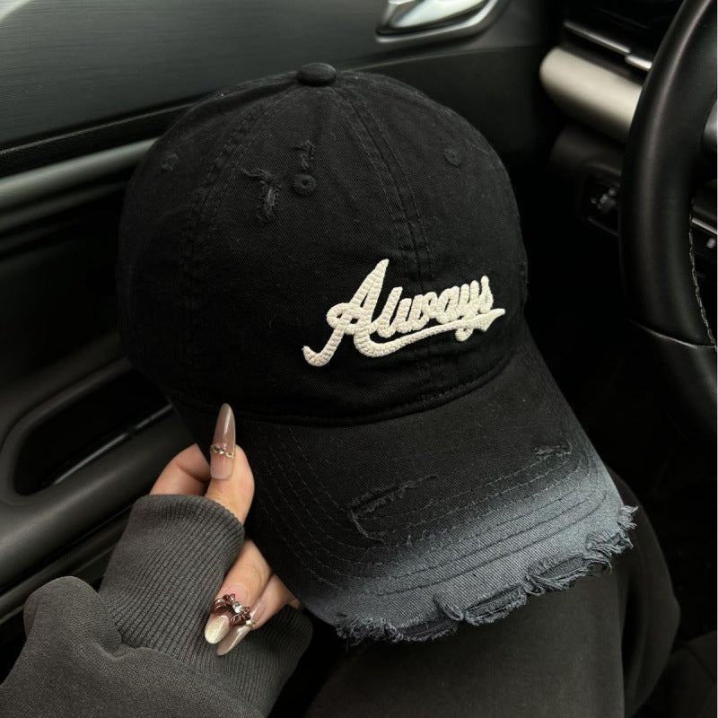 Kvinnenes slitte denim stil baseball cap Skanto