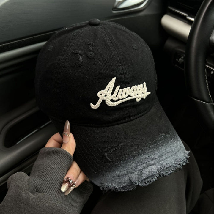 Kvinnenes slitte denim stil baseball cap Skanto