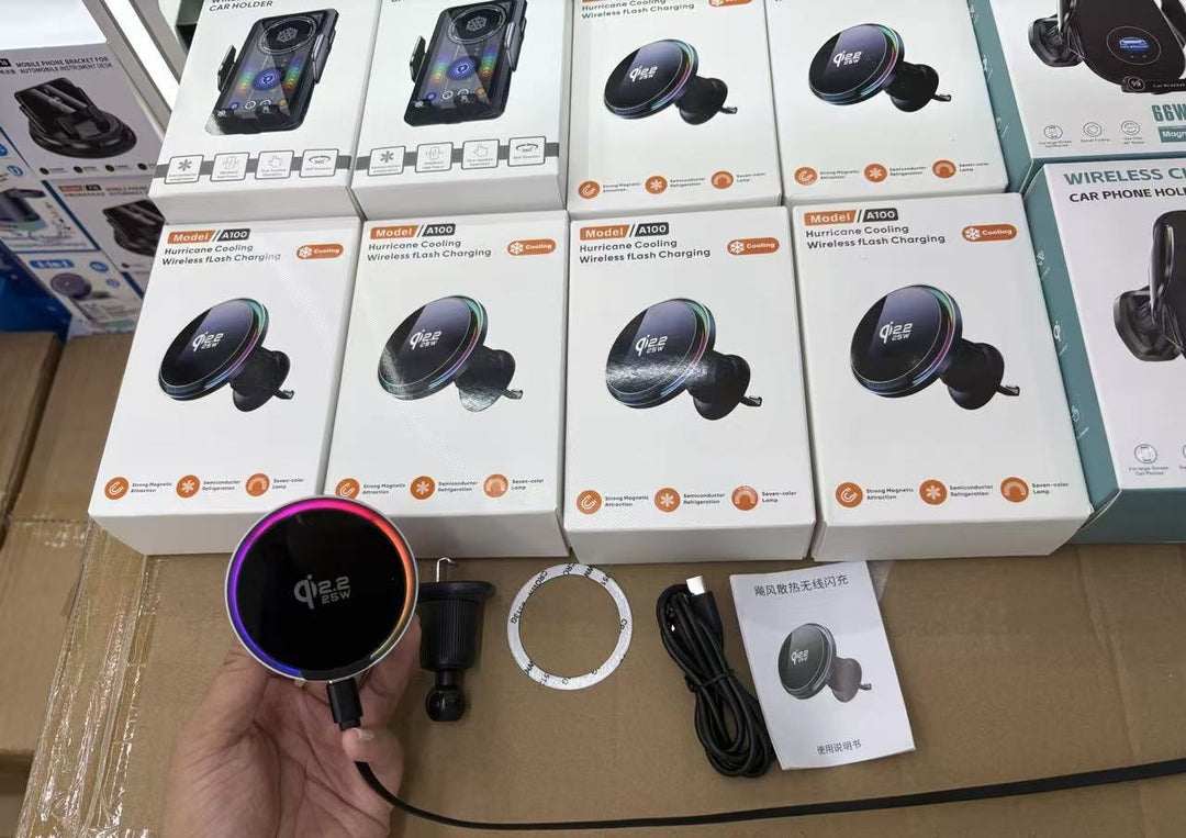 Unisex magnetisk smarttelefonholder med rask trådløs lader Skanto