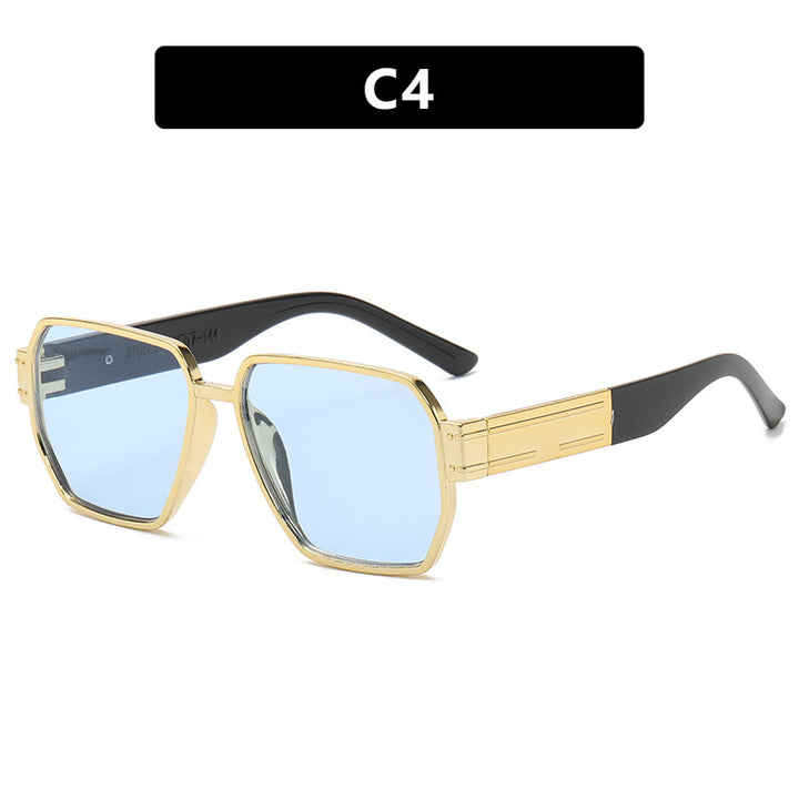 Women's elegant sunglasses with a striking geometric frame Skanto