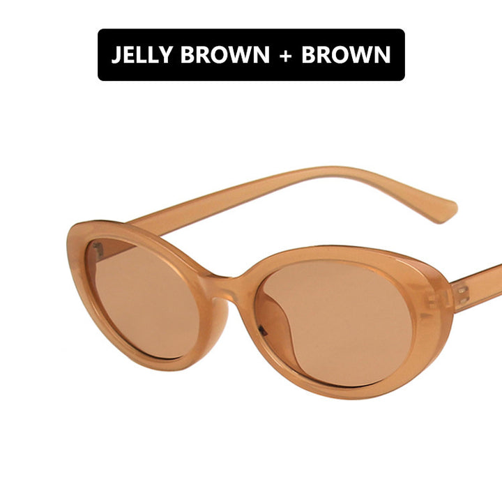 Women's Cat-Eye Sunglasses with Transparent Frame and Gradient Lenses Skanto