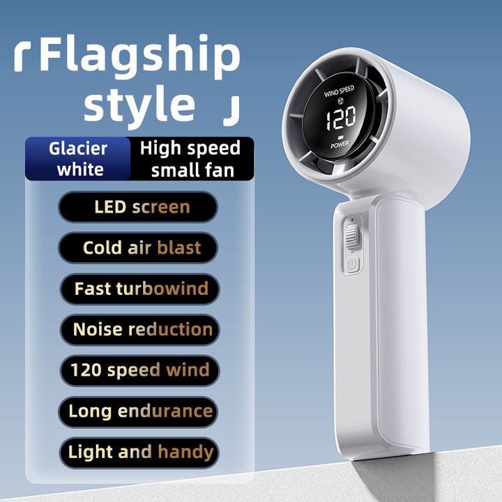 Damehåndvifte med LED-skjerm og turbofan Skanto