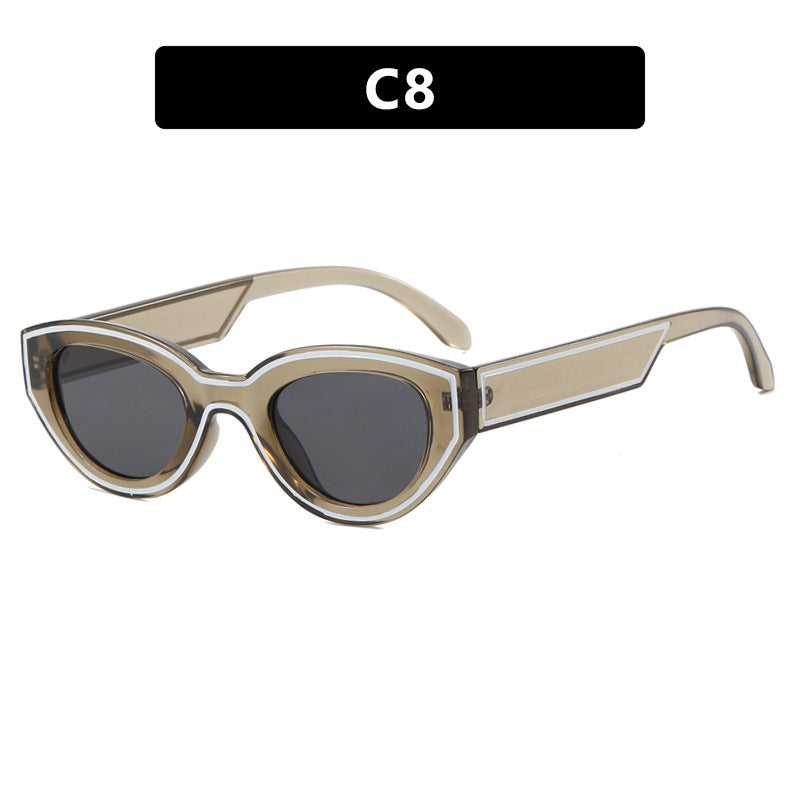Dame Cat-Eye solbriller med innovativ ramme Skanto