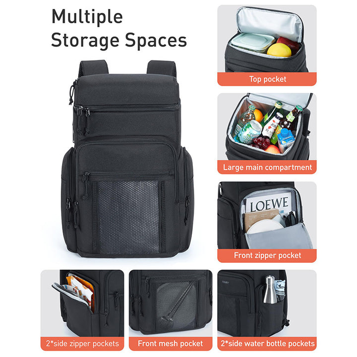 Women's Multifunctional Insulated Cooler and Diaper Backpack with Large Main Compartment and Organizer Skanto