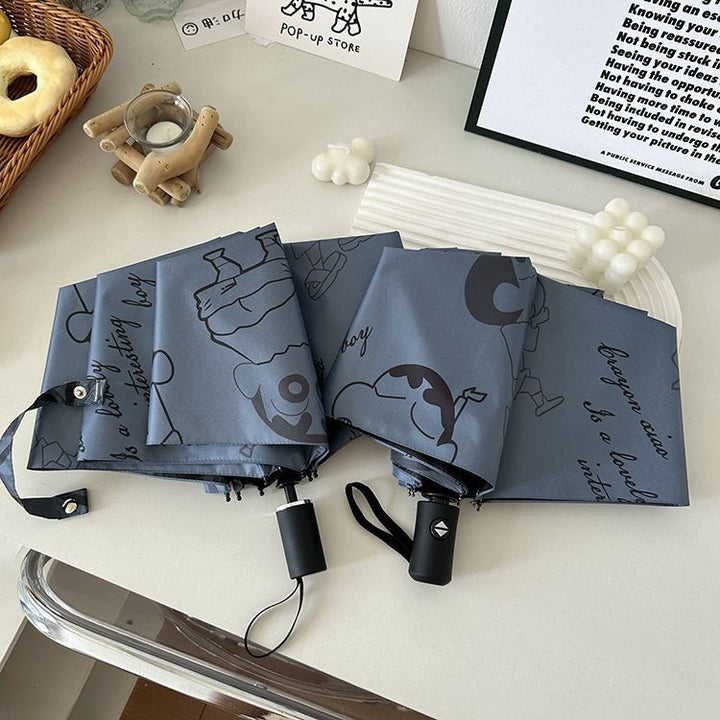 Damer Automatisk paraply med kreativt tegneseriedesign Skanto