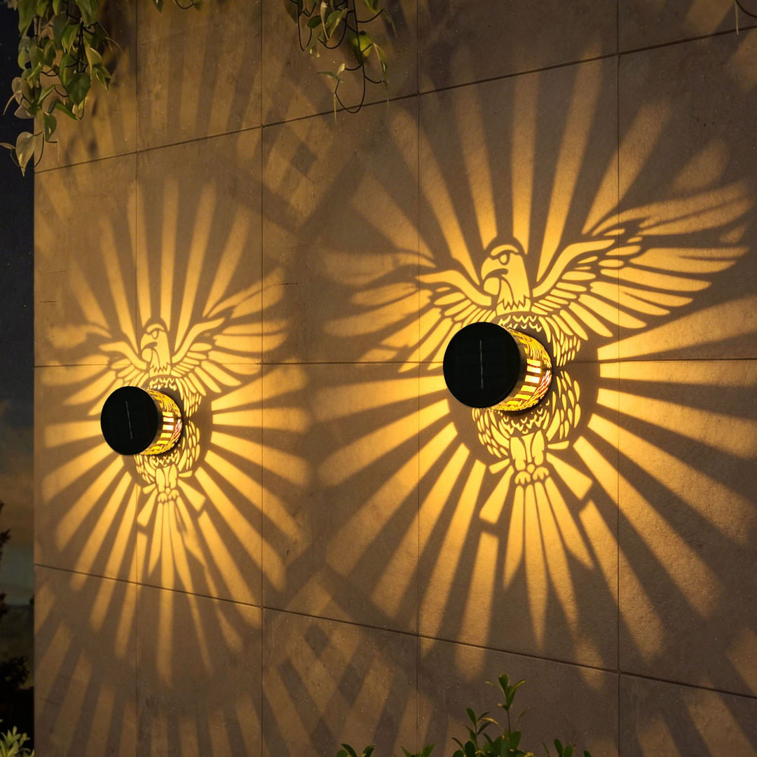 Solarlampe med intrikate mandala utskjæringer og varm LED spotlight Skanto