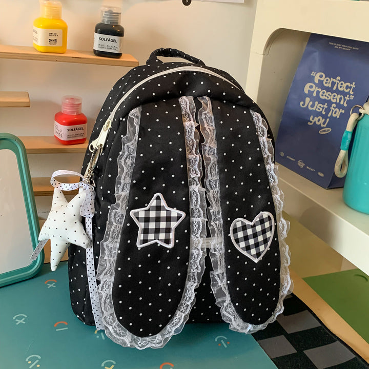 Søt Kaninøre Design Skole Rygsäck