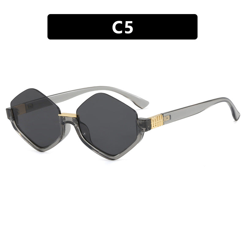 Women's fashionable sunglasses with trendy hexagonal frame and protective lenses Skanto