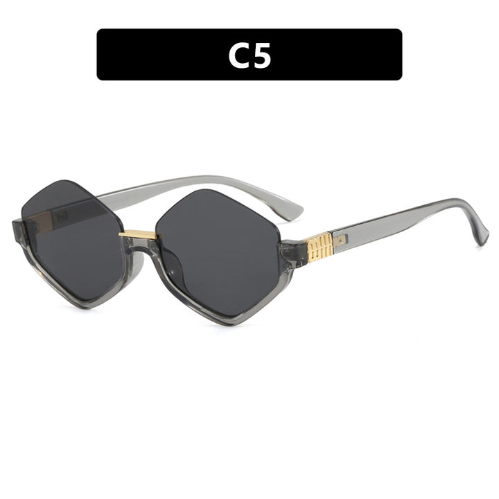Women's fashionable sunglasses with trendy hexagonal frame and protective lenses Skanto