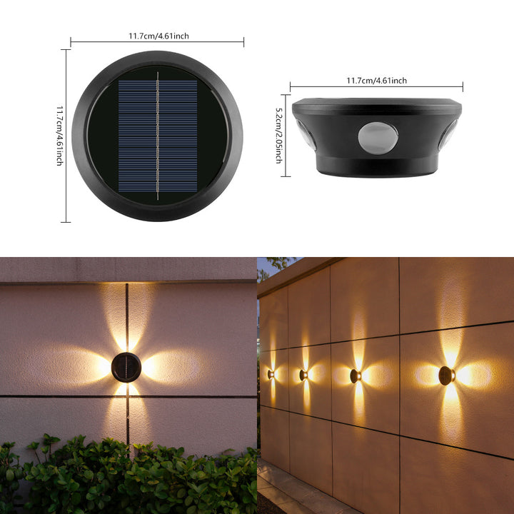 Utendørs solvegglys multi-stråle LED dekorativt aksent Skanto