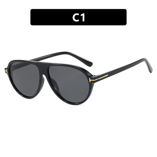 Women's trendy oversized sunglasses with elegant metal frame and UV protection Skanto