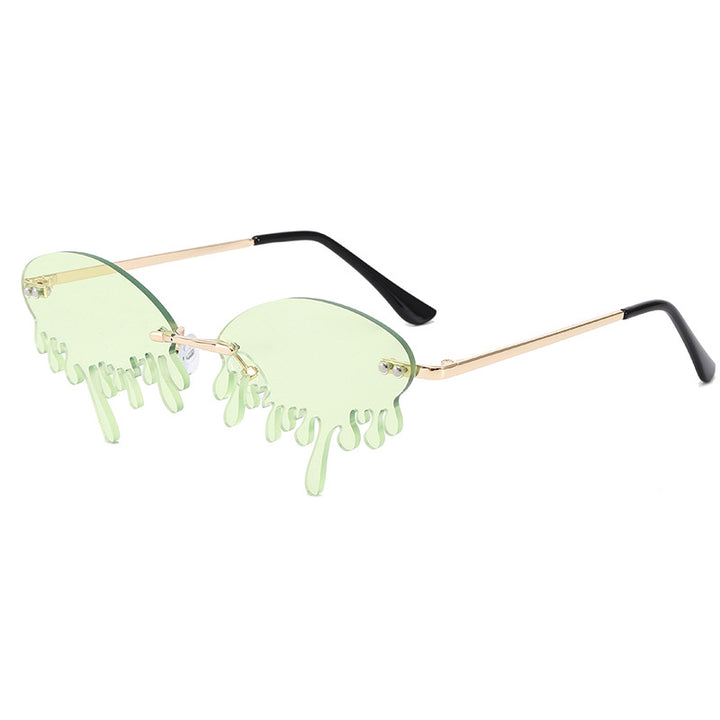 Dame solbrille med kreativ dråpe-design Skanto