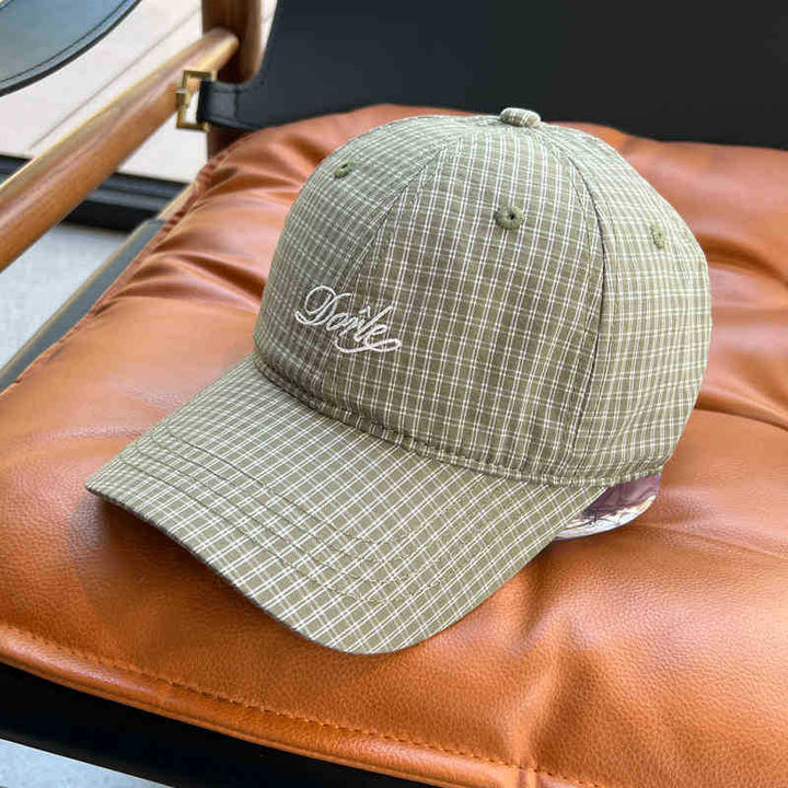Herre Casual Rutete Baseball Caps Skanto