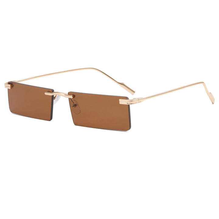 Damer Elegant Rektangulær Solbrille med Elegant Metallramme Skanto