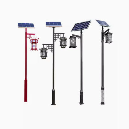 Ornamental Gjutet Aluminium Utendørs Vintage-Stil Gate Lampepost Med Frostede Glasspaneler Og Værbestandig Finish Skanto