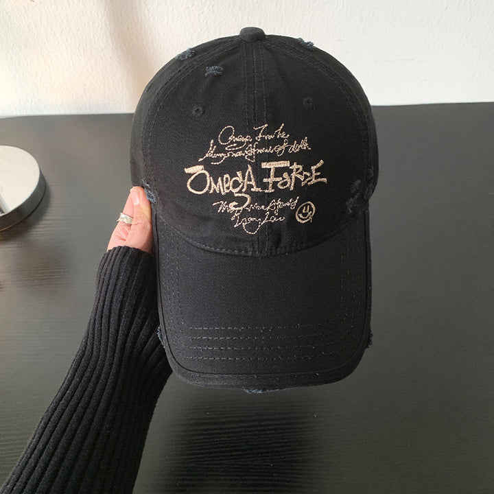 Kvinnenes slitte grafiske justerbare baseballcaps Skanto