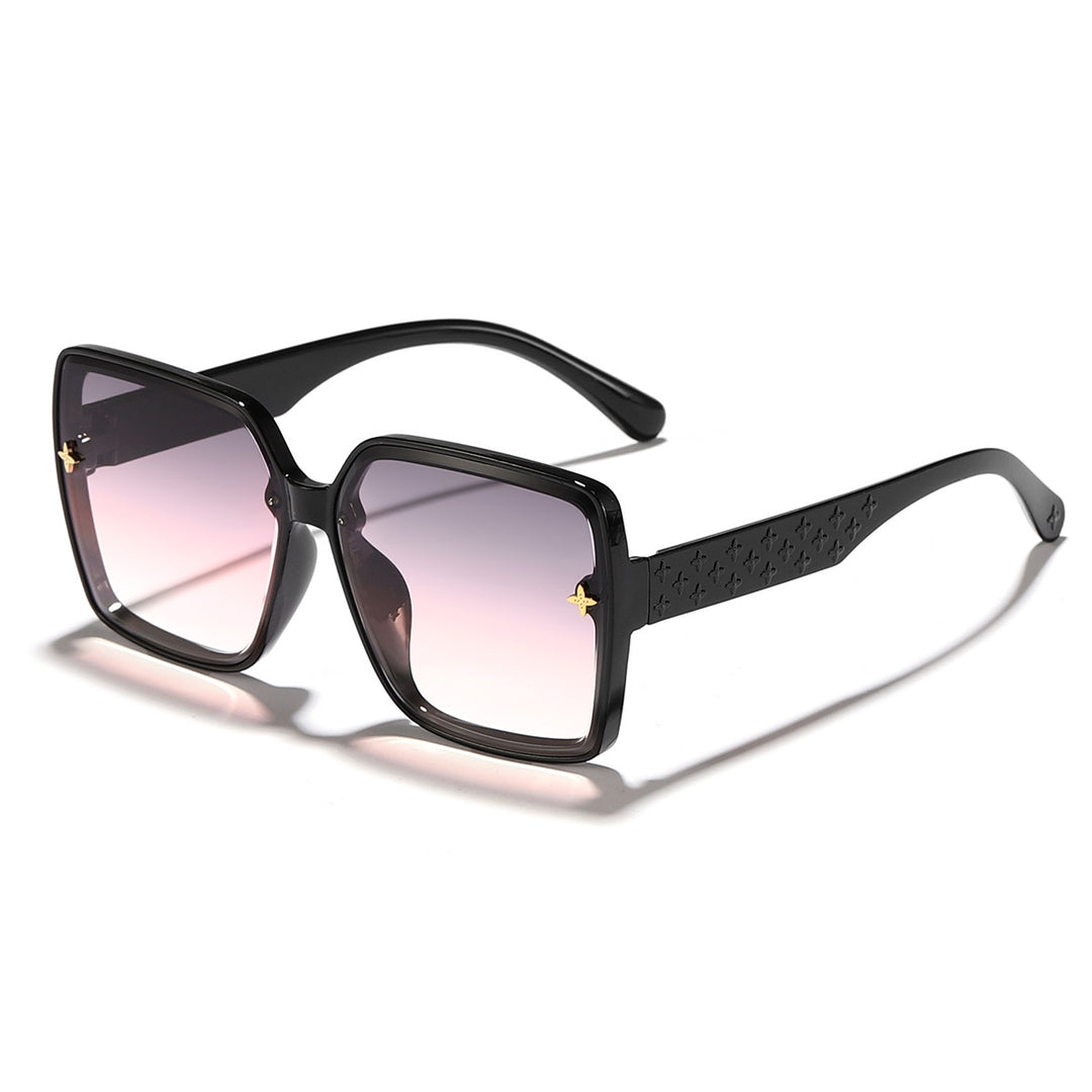 Dame oversized solbrille med elegant ramme og UV-beskyttelse Skanto