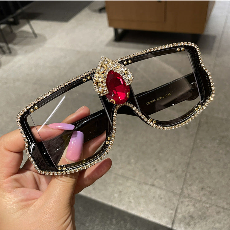 Dame smykkestein-prydet solbrille Skanto