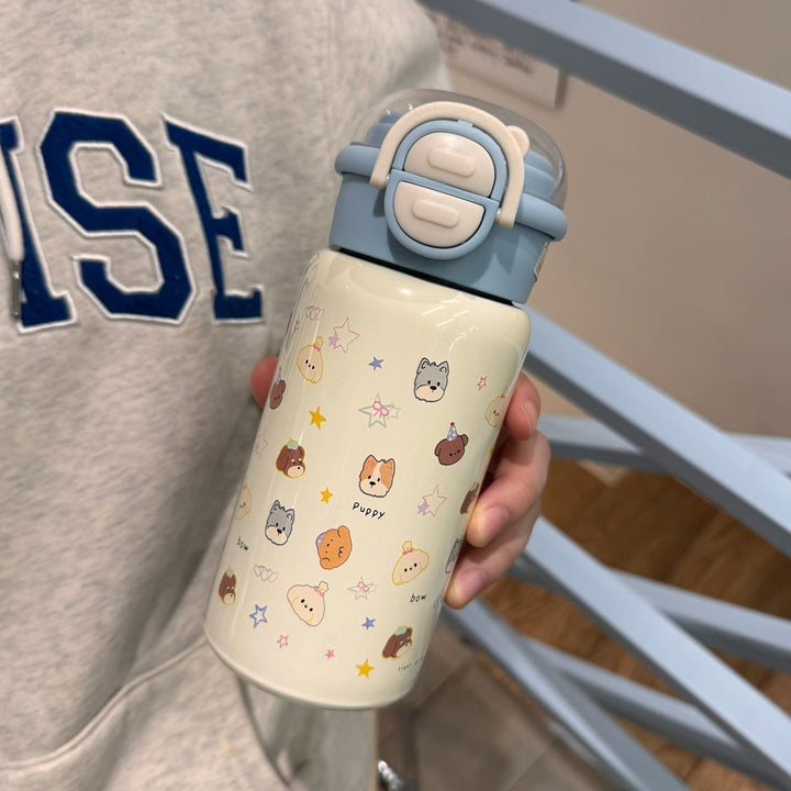 Dame vanntett drikkeflaske med lekkasjesikkert lokk og dyredesign Skanto