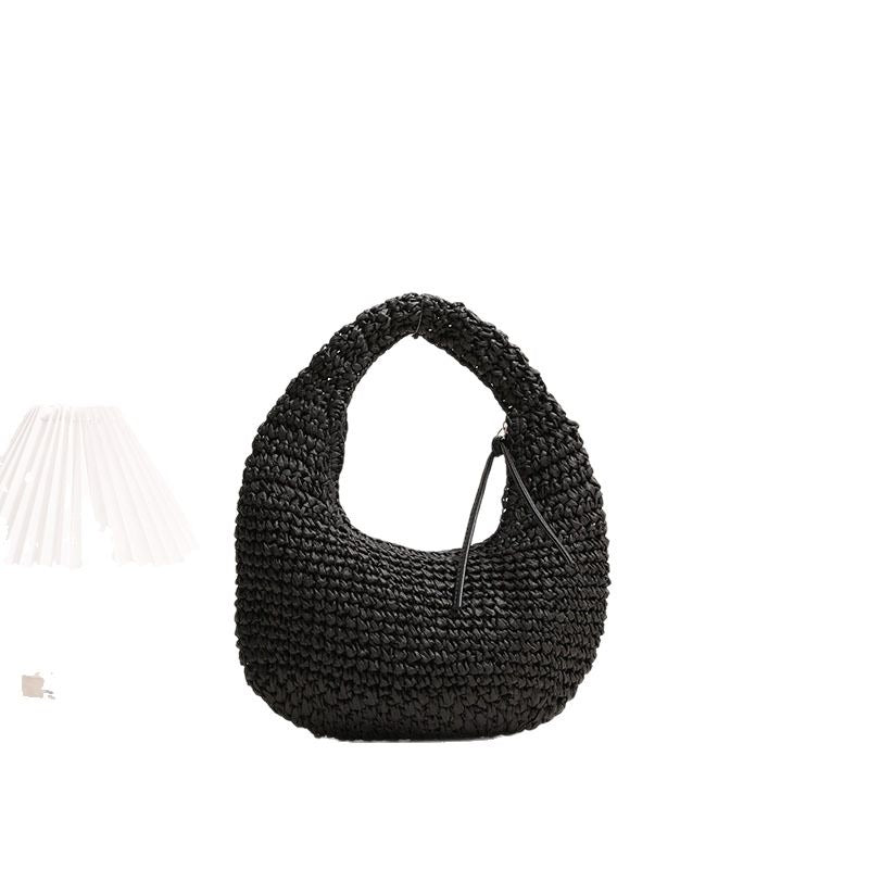 Handmade basket bag in modern hobo style Skanto