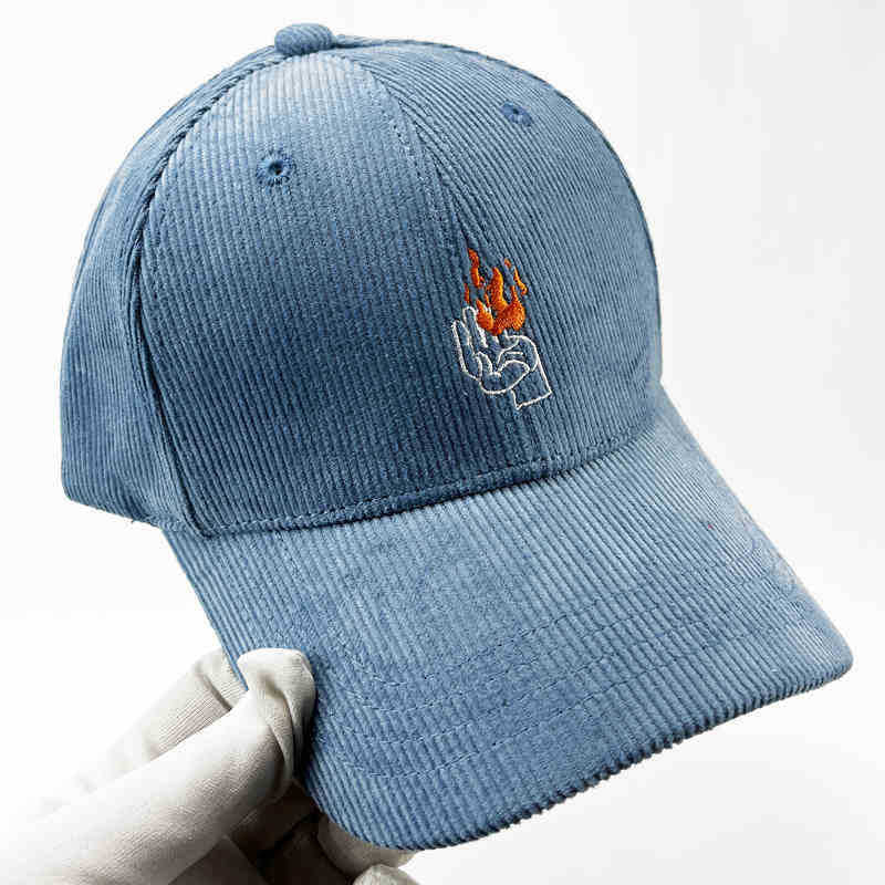 Herre kordfløyel grafisk baseball cap Skanto