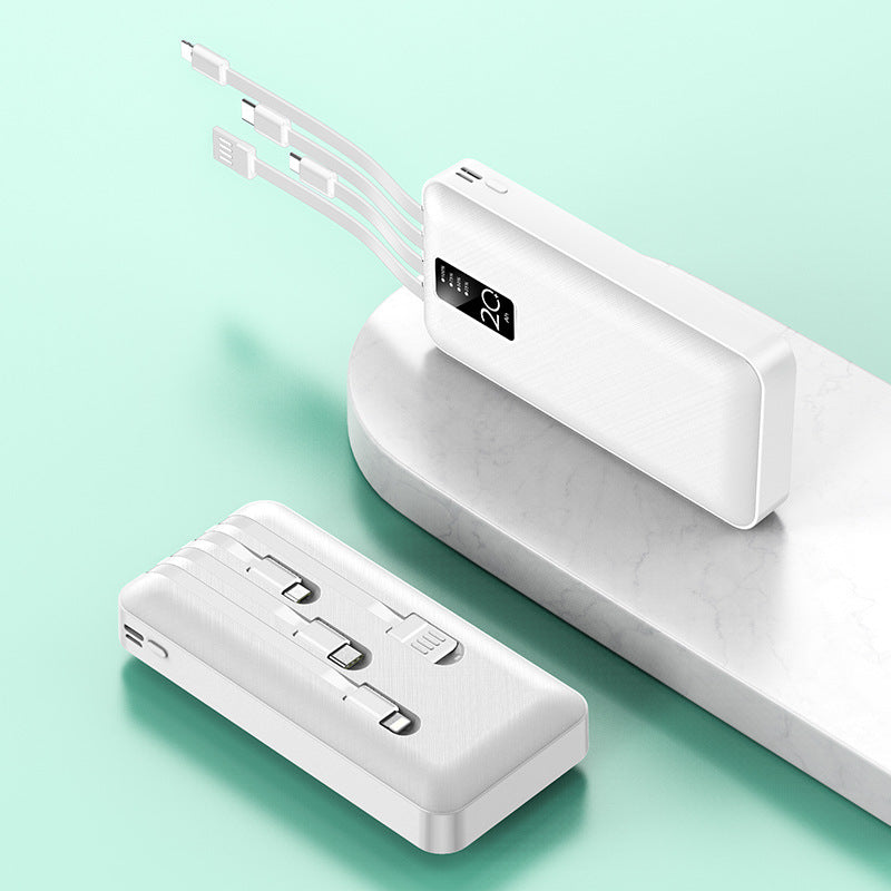 Kraftig powerbank med integrert multikabel Skanto