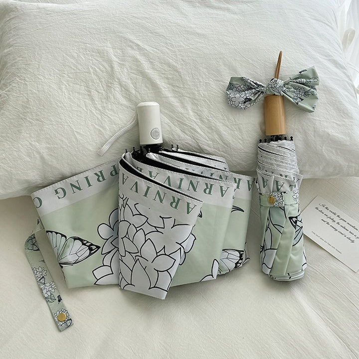 Dame Faltbar paraply med innovativt blomsterdesign Skanto