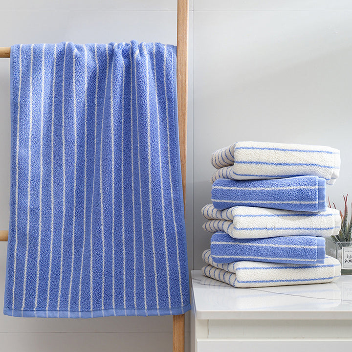 Damer Elegant Frotté Håndkle med Stripemønster Skanto