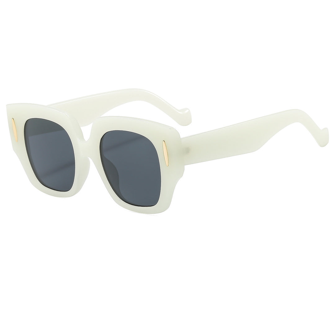 Dame Geometrisk Oversized Solbrille med luksuriøs aksent Skanto