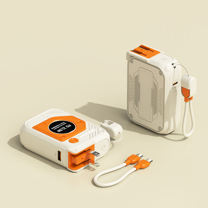 Stikkontakt-Powerbank med integrerte USB-porter Skanto
