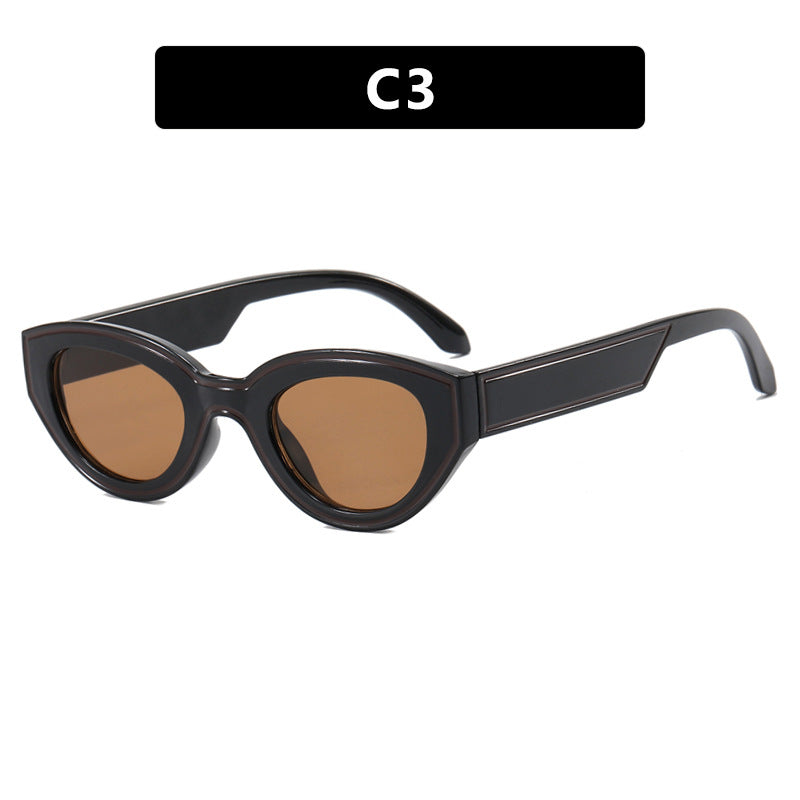 Women's Cat-Eye Sunglasses with Robust Transparent Frame and Protective UV Filter Skanto