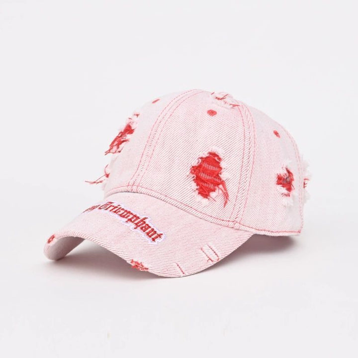 Kvinners slitt denim caps Skanto