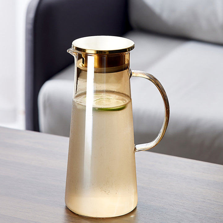Dame elegant glasskanne med varmebestandig lokk Skanto