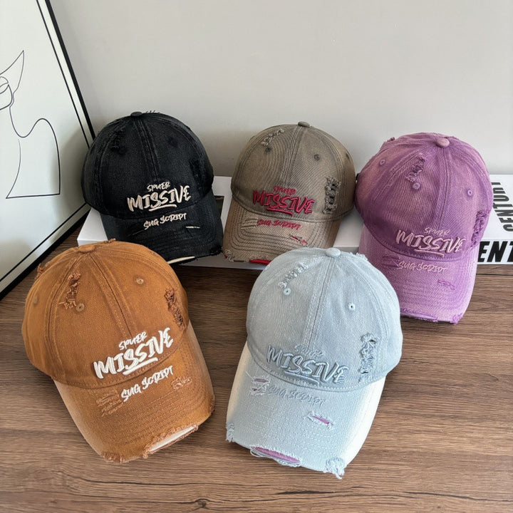 Kvinne Slitt Denim Justerbar Baseball Caps Skanto