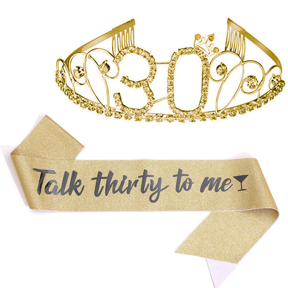 Dame Glitrende Tiara med festlig "50 & Fabulous"-design Skanto
