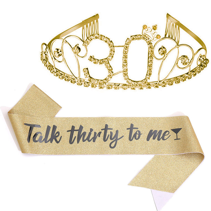 Dame Glitrende Tiara med festlig "50 & Fabulous"-design Skanto