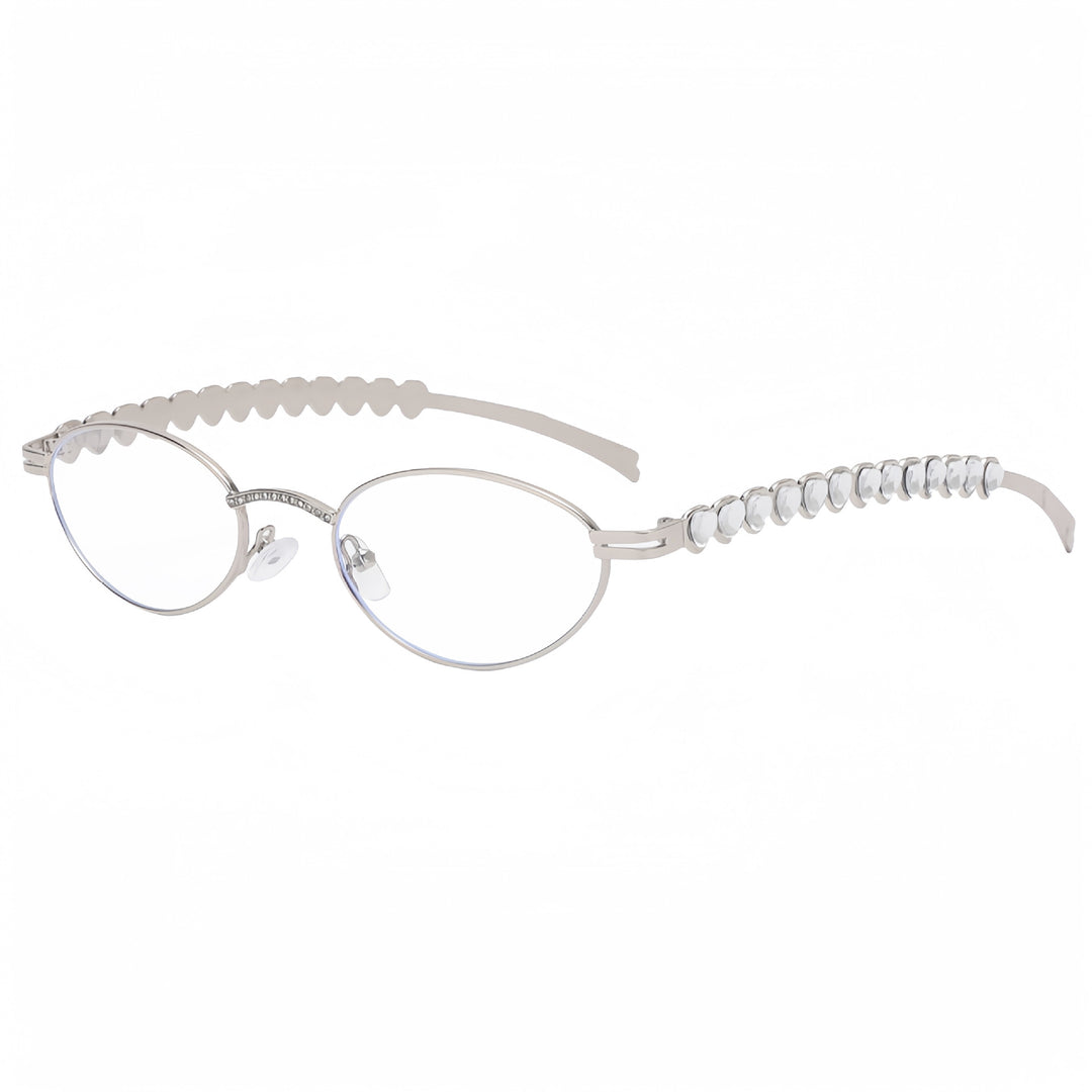 Dame moteriktig solbrille med dekorativ ramme og stilige detaljer Skanto