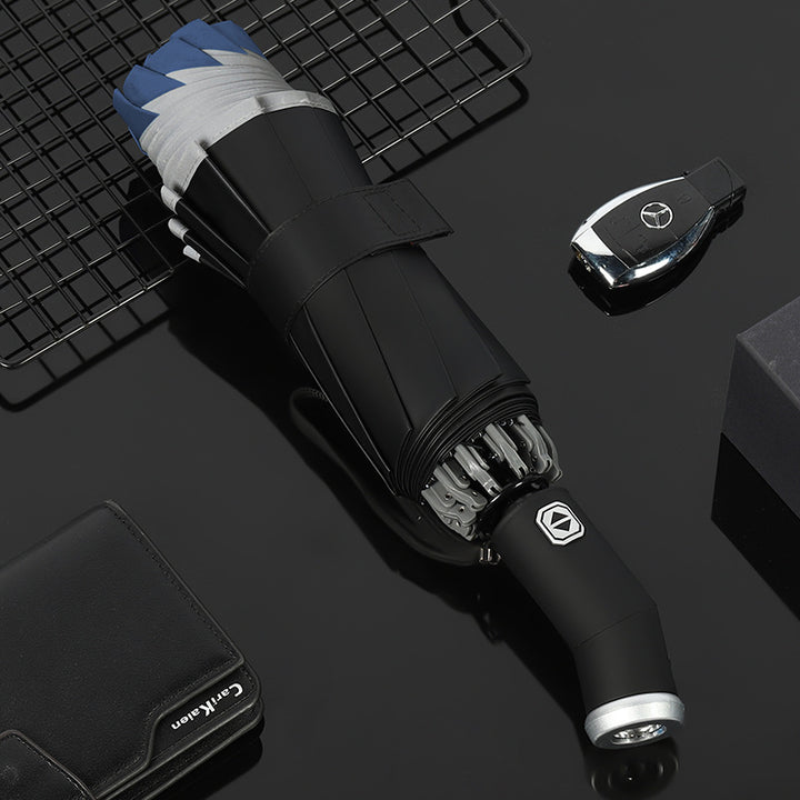 Damer kompakt og innovativ dobbel-trigger-regnparaply Skanto